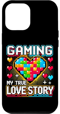 Hülle für iPhone 12 Pro Max Gamer Romance Videospiele Herz Pixel Art Gaming Leidenschaft