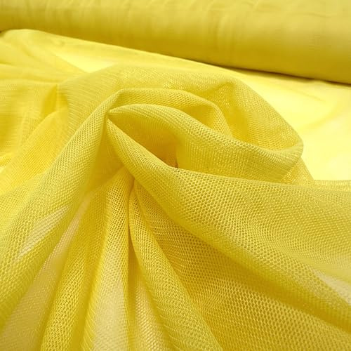 MAGAM-Stoffe Jasmin weicher Tüllstoff für Bekleidung Deko Soft Tüll Meterware (03. Sonnengelb)