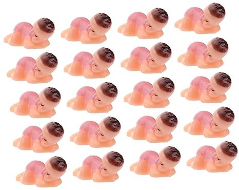 WHAMVOX 20stücke Miniatur Schlafende Figuren Rosa Shower Dekoration Für Zuhause Und Partys Für Tischdekoration Und Fotografie