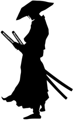 Ronin East Wandaufkleber, Vinyl, Dekoration für Schlafzimmer, Samurai-Krieger, japanisches Schwert, Ritter, Wandtattoo für Wohnzimmer, Dekoration, Kunst, klein – 34x57cm
