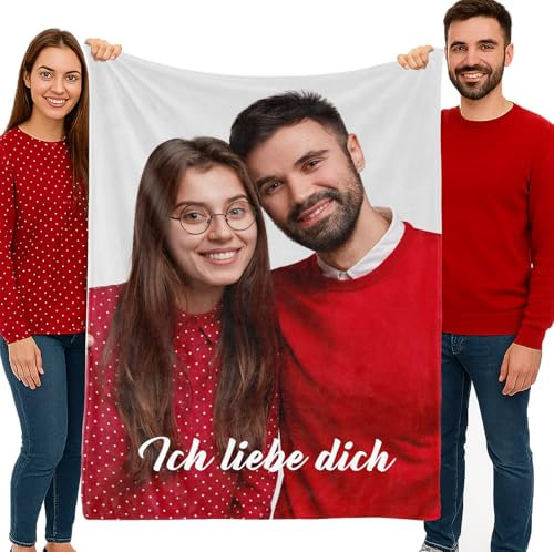 Personalisierte Geschenke, Personalisierte Decke mit Foto, Fotodecke mit Eigenem Foto, Geschenke für Mama Papa für Frauen und Männer