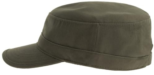 Hatstar Unisex Cap im Military-Stil | aus robustem Baumwoll-Twill | Klettverschluss verstellbar | Damen Herren, Kinder (Olive)