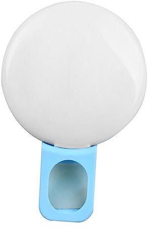 Angoily Led Selfie Light Ring Lamp USB Phone Fill Light Portable Clip-on Mini for Mobile Phones Blue Suitable for Video Calls and Makeup