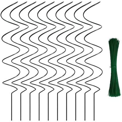 Stangenstab - Pflanzenstab | Halterungen für Metallanlagen | Vielseitige Gartenklassen | Metallständer für Pflanzen | Pflanzenstützen zur Unterstützung von Grünpflanzen