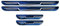 KUANDEDIAN pour BMW X3 E83 2005-2010 Protection de Seuil Porte Voiture en Acier Inoxydable Anti-Rayures Plinthes DéCoratives Pédale Bienvenue Accessoires,D/Blue