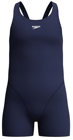 Speedo Girls Endurance+ Legsuit Swimsuit Swimming Costume Navy