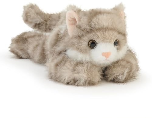 Orablooiva Kuscheltier Katze Kuscheltier Süß Plüschtier Katze Stofftier Katze Plüschtiere Cat Plush Geschenk Grau Matschige Plüschtiere für Boys Girls