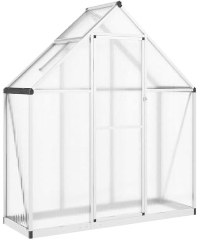 Serre de Jardin en Aluminium, Abri Extérieur pour Plantes Légumes Argent 169x58x195 cm Aluminium