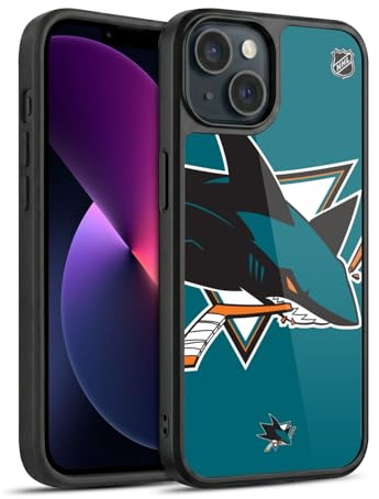 Head Case Designs Offizielle NHL Übergroß San Jose Sharks Gel Armour Hülle [Militärischer Schutzgrad] kompatibel mit Apple iPhone 13