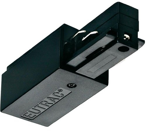 EUTRAC Einspeiser für 3-Phasen HV-Schiene Erde links Einspeiser 1, schwarz