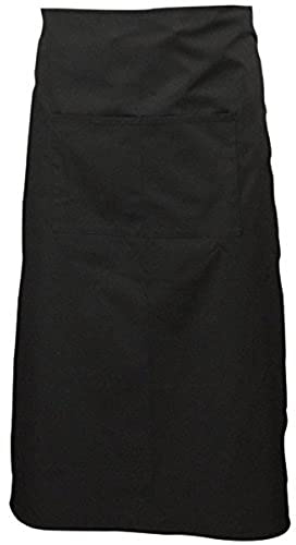 Genware nev-na10 Schürze, schwarz Taille mit Split Tasche, 90 cm x 70 cm