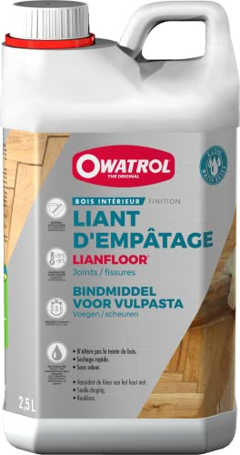 OWATROL - LIANFLOOR - Liant d'empâtage pour joints, trous, fissures - Parquet, escalier - 2.5L