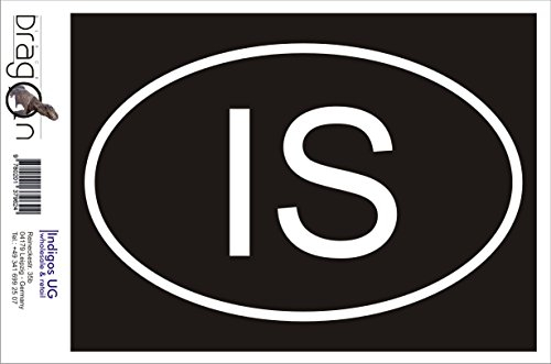 INDIGOS UG Aufkleber - Autoaufkleber - JDM - Die Cut - Auto - 110x70 mm - Island is - weiß - Heckscheibe - Heckscheibenaufkleber - Sticker - Tuning