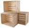 3er set massive Obstkiste Apfelkiste Weinkiste aus dem Alten Land +++ 49 x 42 x 31 cm (NEU NAUTUR)