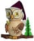 Drechslerei Kuhnert - Rauchfigur/Räucherfigur - Eule Weihnachtsmann aus Massivholz - ca. 15 cm - Made in Germany