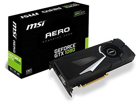 MSI GeForce GTX 1080 AERO 8G OC. 2560 Cuda Core PCIE 3.0 8 GB GDDR5X 256-Bit Graphics Card - Black