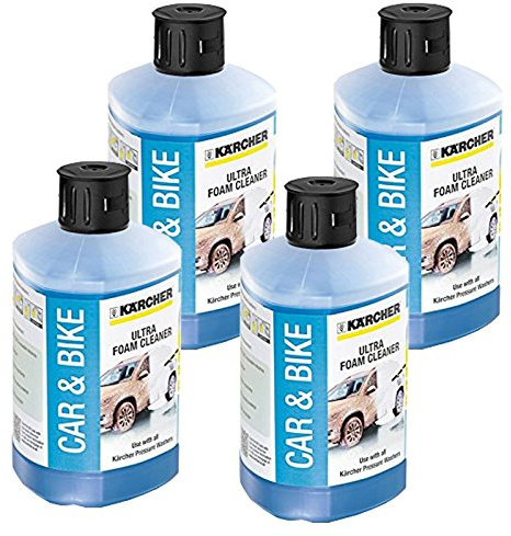 Karcher 1L Ultra Snow Foam Car & Bike Cleaner 3-in-1 1 Litre x 4