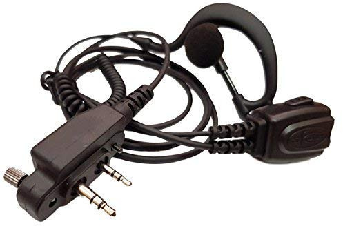 Proxel PJD-1305C-F3002 Micro-Auricolare con Supporto Cavo SPIRALATO per ICOM