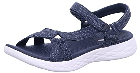 Skechers on-the-go 600-brilliancy Sandales Bride Cheville Femme Bleu (Navy) 38 EU