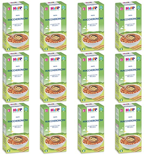 HiPP - Pastina Bio, Maccheroncini, 12 Confezioni da 320 g