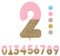 Talking Tables Bday Pink Number 2 Two Candle with Gold Glitter | Premium Quality Cake Topper Decoration | Pretty, Sparkly for Kids, Adults, 21st Birthday Party, Anniversary, Milestone Age, Wax