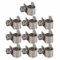 10 pezzi Fascetta stringitubo per tubo carburante in acciaio inossidabile, fascette stringitubo benzina, argento, 6-10mm(6-8Mm)