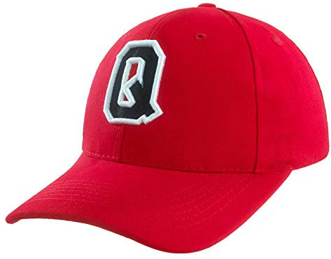 Baseballkappe 3D-Stickerei Lässige Baumwolle Alphabet A-Z Red Caps Schwarz Brief Snap Back Hut Hüte Unisex Jungen Mädchen Cap Baseball ROT Hut Kinder - Q