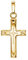 JEVELION Kreuz in Kreuz-Anhänger Goldkreuz Jesus Christus für Damen, Herren und Kinder als Kettenanhänger 585 Gold 14 Karat