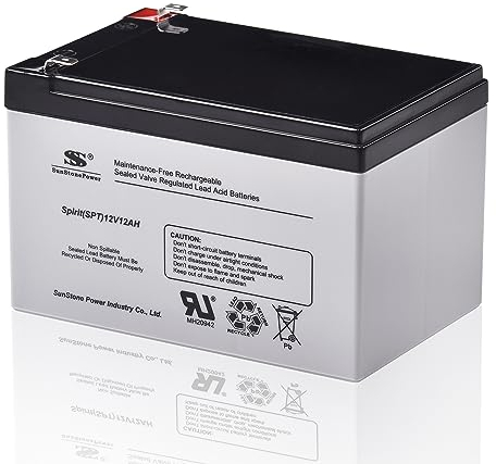 Sunstone Bleiakku AGM Ersatzakku 12V 12AH Batterie Speicher für Solar Versorgung USV Notstrom Sicherheissystem Telekommunikation