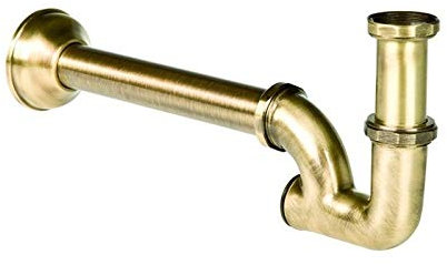 Sifone Esse Colonna Bronzo 1 1/4 Senza Piletta Con Rosone - Porta E Bini