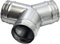 Vent Systems Ø150mm / 6 Inch P-Shape Duct Connector, Splitter – 3-Way Round Galvanised Steel Pipe Adapter for Airflow, Ventilation, HVAC, Vent Hose – Durable Metal Duct Fitting – Ducting Joint