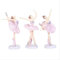LISAQ Ballerina Statue Desktop Ornament Kunststoff Tanzendes Mädchen Crafts Figuren (6 Stück)
