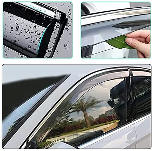 WITH001 4 Stück Auto Windabweiser für Renault Clio 3 III MK3 2005-2012, Hohe Qualität Winddicht Sonnenschutz Schatten Windabweiser