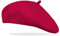 Van Der Rich ® - Klassischer französischer Baretthut Barett Wolle - Damen (Rot, One Size)
