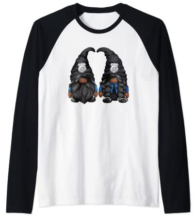 Best Police Office Couple Afro-amerikanische Polizei Gartenzwerg Raglan