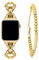 wutwuk Juego de Pulsera y Correa Compatible Apple Watch 49mm 45mm 44mm 42mm de Acero Inoxidable, Pulsera Mujer iWatch Ultra/SE/SE 2 series 8 7 6 5 4 3 2 1 (Oro-49mm/45mm/44mm/42mm)
