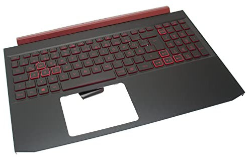 Acer Tastiera originale retroilluminata tedesca (DE) + bauletto nero Nitro 5 AN515-43 Serie