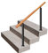 LYDYFC Handrail Picket for Outside Stairs Exterior Steps，Wooden Handrail Stair Rail Safety Hand Rail for Loft Villa Corridor Garden, Wrought Iron Posts Staircase Railing