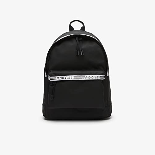 Lacoste Herren Fashion Rucksack Backpack,100% recyceltes Polyester, Rucksack Backpack modisch,SCHWARZ (279),Einheitsgröße (One Size)