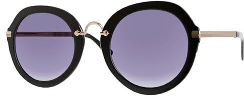 BEZLIT Damen Rundglas Sonnenbrille Retro-Design – UV400 Schutz, Verlaufsgläser aus Polycarbonat, Metallrahmen mit goldfarbenen Details & Kunststoffbügeln