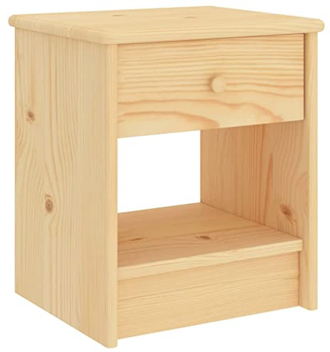 vidaXL Nachttisch Natur 35x30x40 cm Massivholz Kiefer