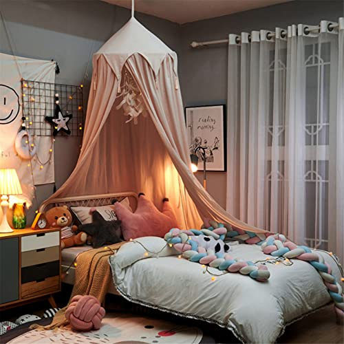 Surwin Baldacchino per Letto Bambina Bambini, Nordico Zanzariera Cupola Baldacchino per Lettino Culla Neonato Letto Matrimoniale, per Gioco Lettura Camera da Letto Spogliatoio (Giada)