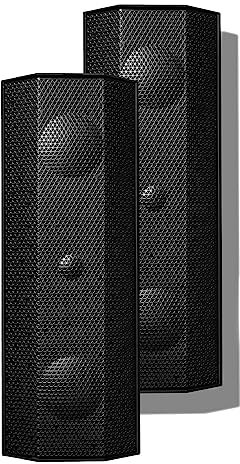LITHEAUDIO iO1 Indoor & Outdoor Passive Speakers (06821) (Pair Passive – Black), Work with Any Amplifier, IP66 Rated, Six Mounting Orientations, Audio for Gardens & Open Plan Living