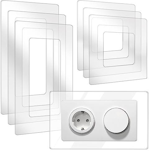 Beekeg 6 unidades de protección para interruptor de luz, protección de pared para interruptor de luz, protector de papel pintado para enchufe e interruptor de luz, para cualquier programa de