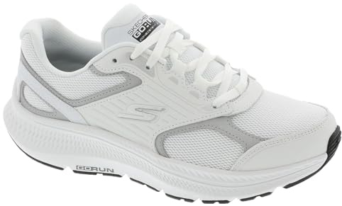 Skechers Femme Go Run Consistent 2.0 Advantage, Blanc Argenté, 41 EU