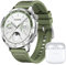HUAWEI Watch GT 4 46mm Smartwatch, Bis zu 2 Wochen Akkulaufzeit, Android und iOS, Kalorienmanagement, Professionelles Gesundheitsmanagement, SpO2, GPS, Deutsche Version, Grün + FreeBuds SE 2