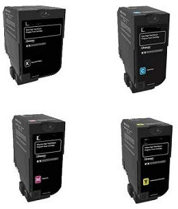 ABC Kompatibles Set 4X Toner für Lexmark XC4100 XC4140 XC4140de XC4150 XC4153