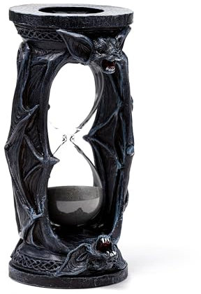 Puckator GOTH58 Sanduhr, Harz Glas Kunstharz Sand, Schwarz, Standard