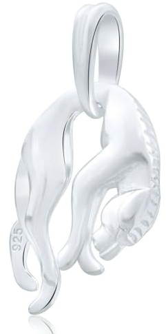 Tony Fein Panther Anhänger Klein Massiv 925 Sterling Silber Puma Poliert für Herren und Damen