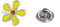 BRERA 67 - broches et pins pour femme en metal en forme de marguerite jaune et ambre, broche femme vetement, broche homme pins, mini broche bijoux, pince decollete femme